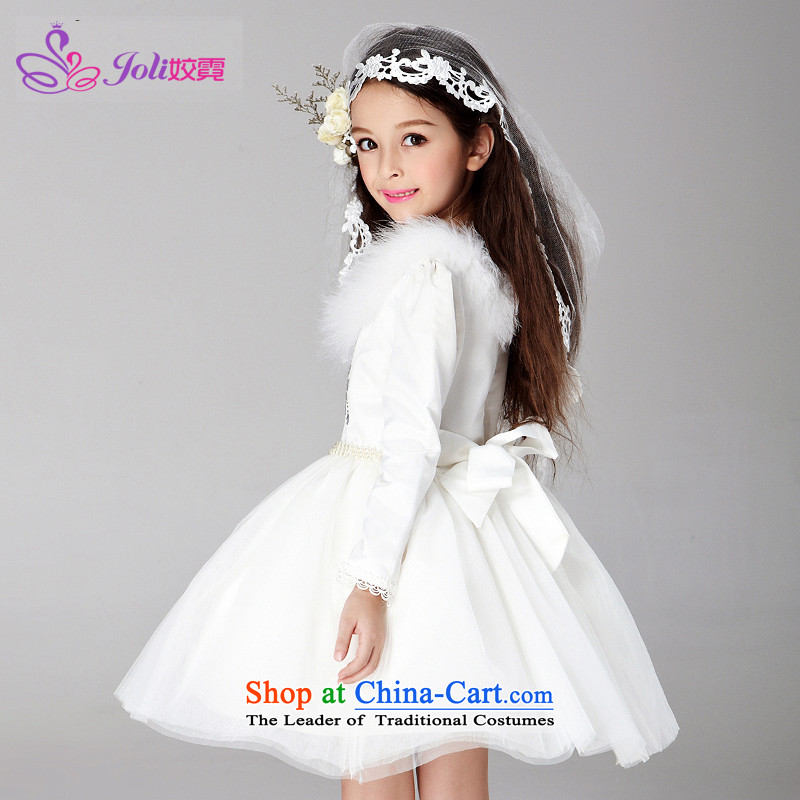 Each Princess skirt girls Ngai girl children's apparel will Flower Girls dress girls skirt long-sleeved white dresses Princess 120 per ngai (joli) , , , shopping on the Internet