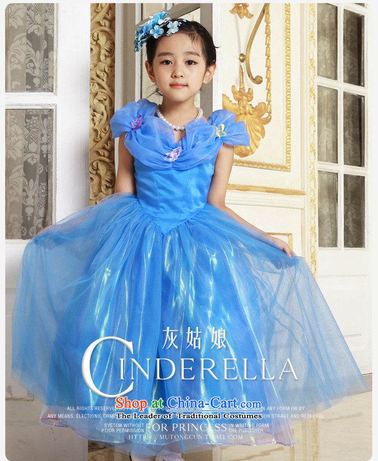 Bathing in the staff of the estate children the same Cinderella Princess skirt girls dress autumn replacing Flower Girls wedding dresses, 223 will also sent the necklace was blue 140cm photo, prices, brand platters! The elections are supplied in the national character of distribution, so action, buy now enjoy more preferential! As soon as possible.
