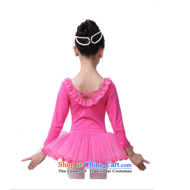Children Dance wearing girls Ballet Dance skirt skirt dress autumn, long-sleeved Shao Er costumes exercise clothing pink leather-package 150cm, long-sleeved shopping on the Internet has been pressed.