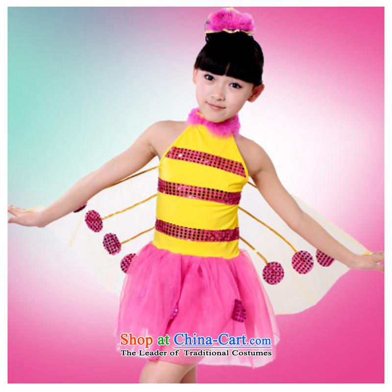61. Children costumes on model princess sweet dress honeybee dance performances service skirts and clothing in the red , in accordance with the American 130cm, leyier) , , , shopping on the Internet