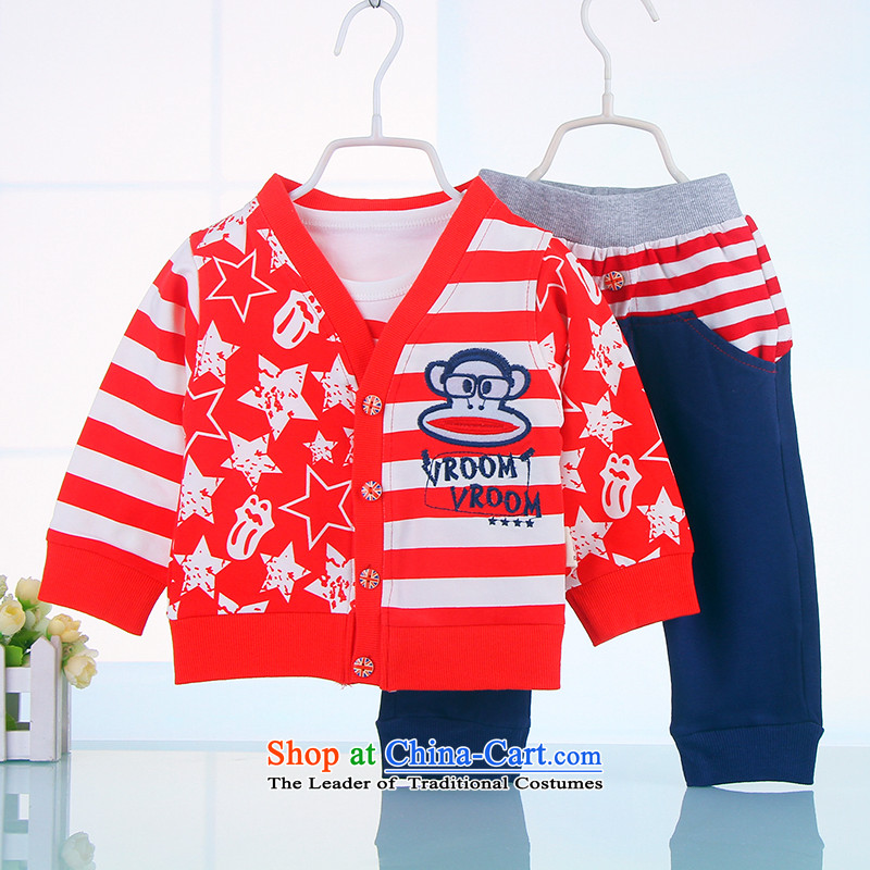 The boy three long-sleeved autumn kit sports wear boys out service 1-year-old baby 2 years 3 years old casual clothing 07044. Light blue 100 Bunnies Dodo xiaotuduoduo) , , , shopping on the Internet