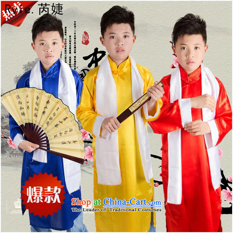 The Republic of Korea also large cheongsams children 1919 students robe services boy costume xiang sheng photo album stage performances of dark blue 140cm, Lok (leyier under) , , , shopping on the Internet