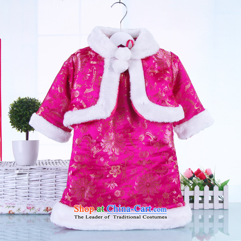 The girl child, children qipao autumn and winter Tang dynasty dress owara baby winter clothing cheongsam dress will aged 2-3-4 red 110, a point and shopping on the Internet has been pressed.
