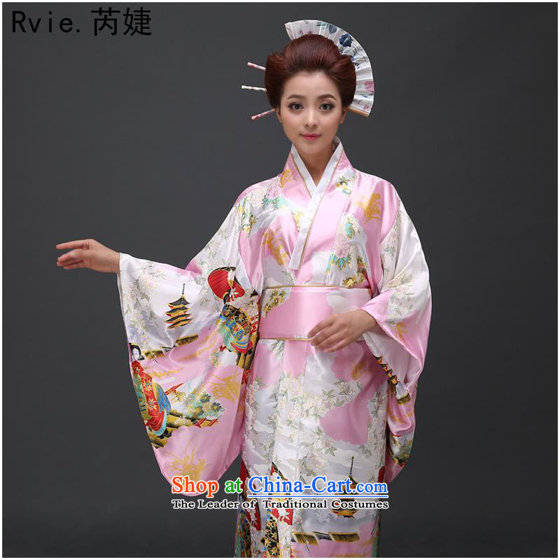 Traditional Japanese-style robes robes female long kimono cos is uniform temptation photo building photo album stage performances services Pink S, and involved (rvie.) , , , shopping on the Internet