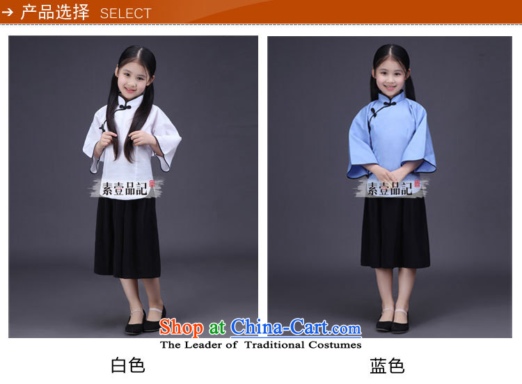 The little girl children's classical 4 May young women of the Republic of Korea student uniforms kit performances showing the choral dance Stage Costume on white cotton under high-Wire Po 140cm photo, prices, brand platters! The elections are supplied in the national character of distribution, so action, buy now enjoy more preferential! As soon as possible.