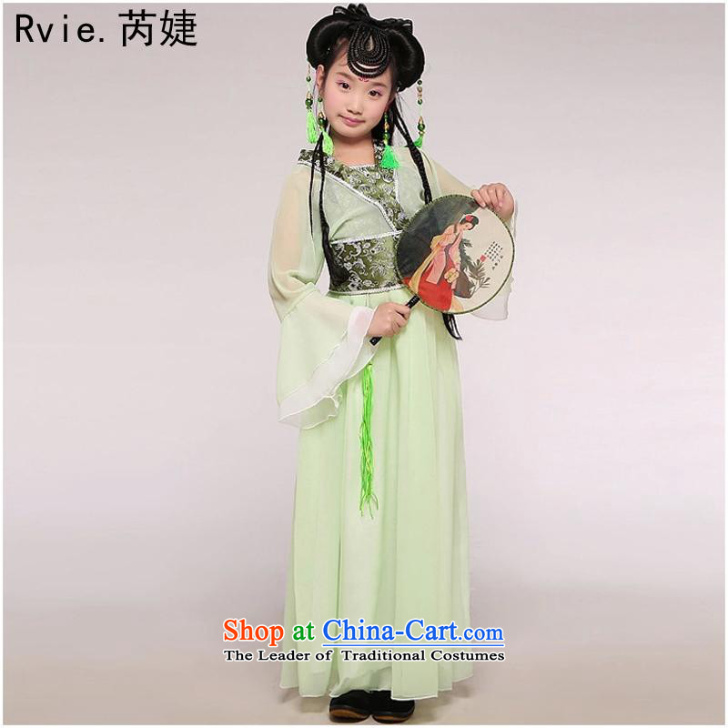 The little girl children cos Tang Dynasty Han-fairies costume chiffon dress photo album performances showing the stage costumes dance 140cm, pink and involved (rvie.) , , , shopping on the Internet