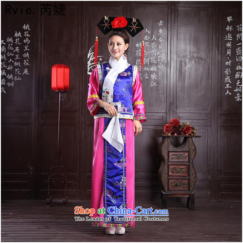 The Qing dynasty Princess Returning Pearl gungnyeo load flag clothing costume service performance stage costumes giggling Martins clothing hat with light green vest powders are code, with Dell Online shopping has been pressed.