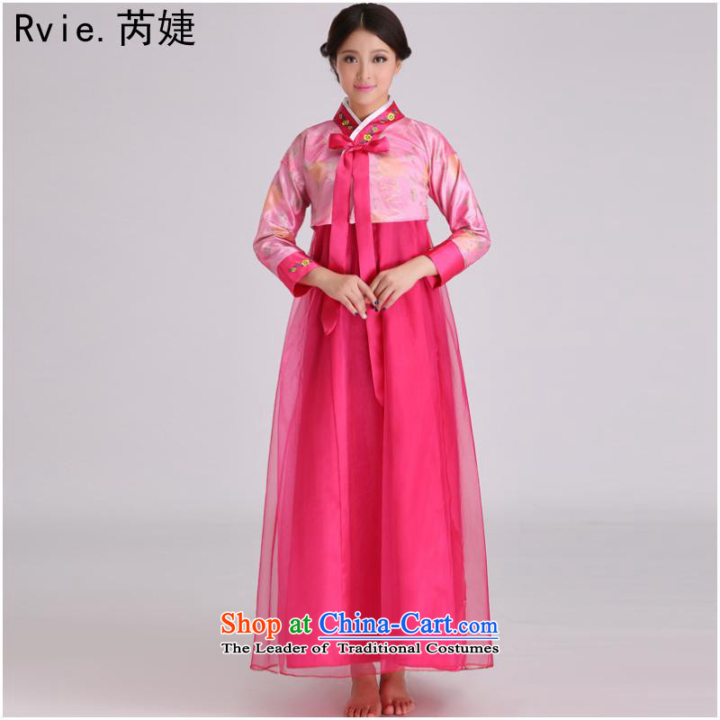 The Korean national costumes dance of the Korean court bride traditional Korean clothes stage costumes Dae Jang Geum blue T-shirt , L, and deals with the red petticoat (rvie.) , , , shopping on the Internet