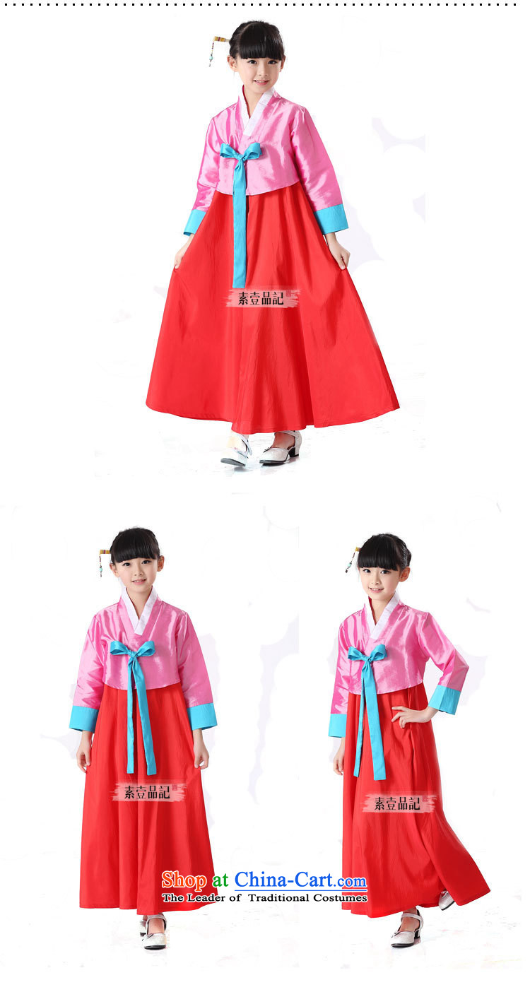 The new little girl children Korean traditional Korean Hanbok minority stage dance performances for clothing under the blue of the Red 120cm photo, prices, brand platters! The elections are supplied in the national character of distribution, so action, buy now enjoy more preferential! As soon as possible.
