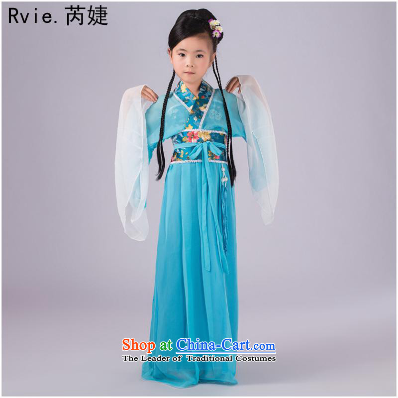 Children will girls fairies replacing chiffon colored photography more than skirt clothing costume guzheng stage performances and related services 140-150XXL, green (rvie.) , , , shopping on the Internet