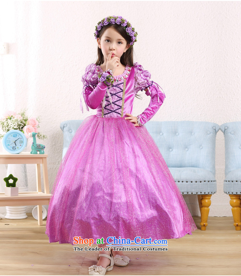 The frozen ice and snow children Halloween dress Qi Yuan Aicha Princess shawl suits skirts children performances showing the service birthday dress purple 130 pictures, prices, brand platters! The elections are supplied in the national character of distribution, so action, buy now enjoy more preferential! As soon as possible.