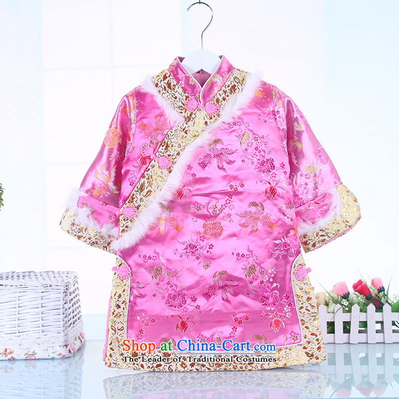2015 Fall/Winter Collections new girls cheongsam long-sleeved Tang Gown cheongsam dress your baby in the Tang dynasty cheongsam dress red 110, a point and shopping on the Internet has been pressed.