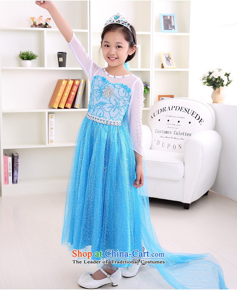 America than M Leung Halloween costume children ice and snow Qi Yuan Aisha Princess skirt baby birthday dress cosplay costumes animated skirts + hairbands + magic wand + Braid 150 pictures, prices, brand platters! The elections are supplied in the national character of distribution, so action, buy now enjoy more preferential! As soon as possible.