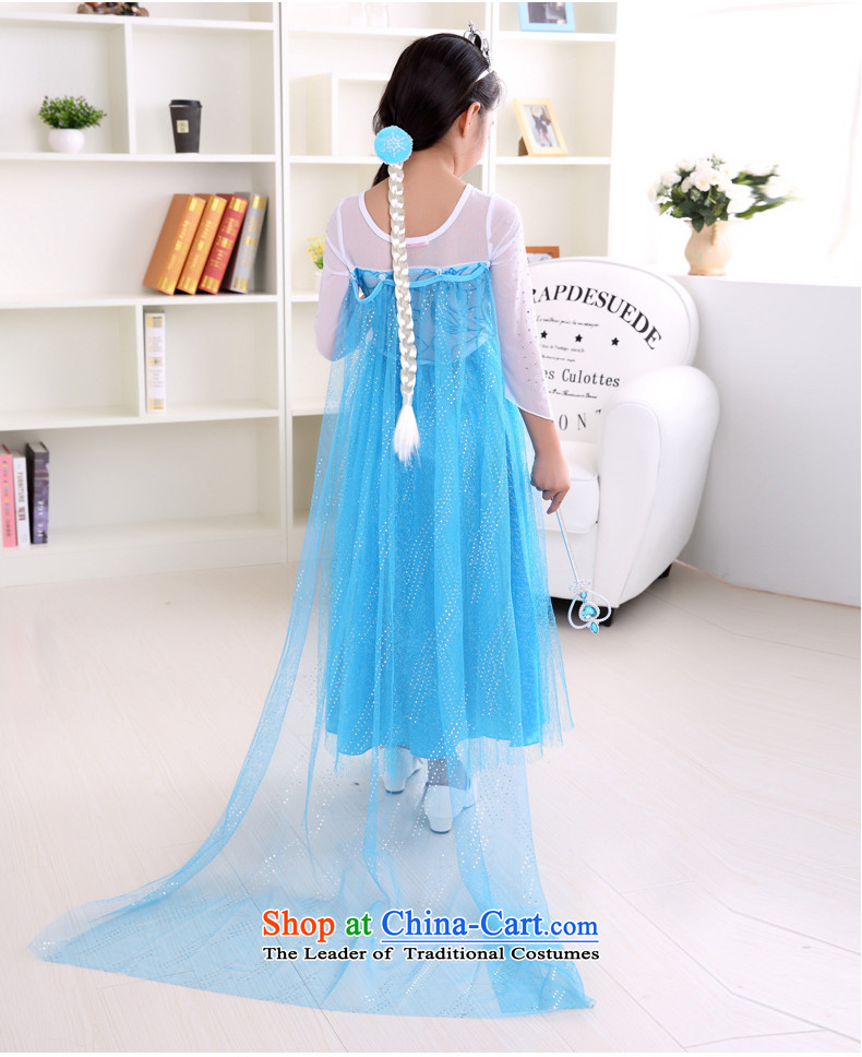 America than M Leung Halloween costume children ice and snow Qi Yuan Aisha Princess skirt baby birthday dress cosplay costumes animated skirts + hairbands + magic wand + Braid 150 pictures, prices, brand platters! The elections are supplied in the national character of distribution, so action, buy now enjoy more preferential! As soon as possible.