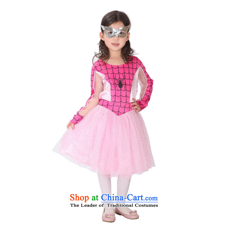 Halloween children's clothing pink Spider Woman show replace makeup ball-dress in red leather package has been pressed to 130-140, shopping on the Internet