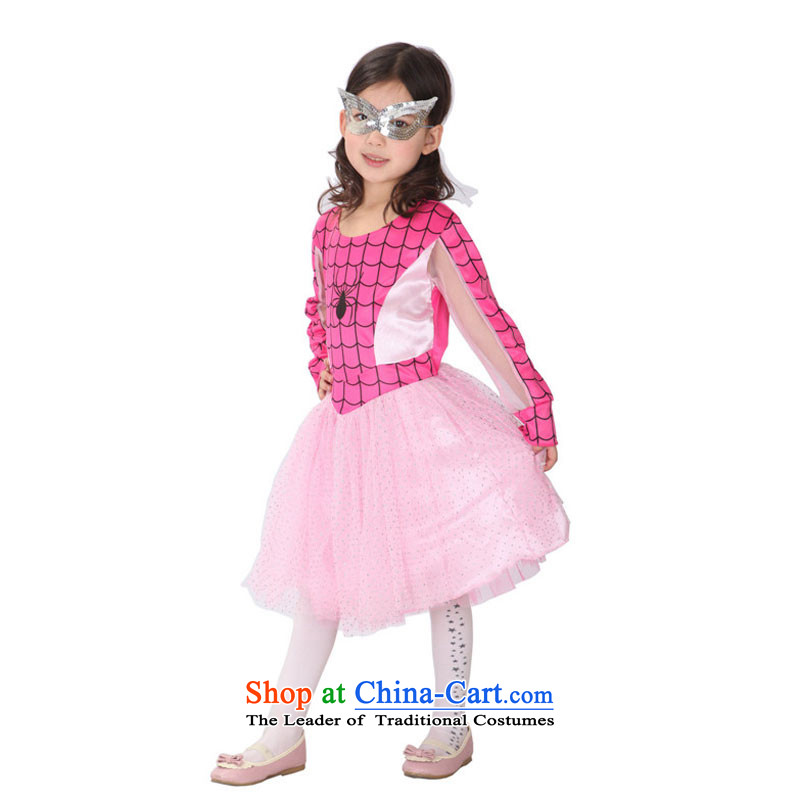 Halloween children's clothing pink Spider Woman show replace makeup ball-dress in red leather package has been pressed to 130-140, shopping on the Internet