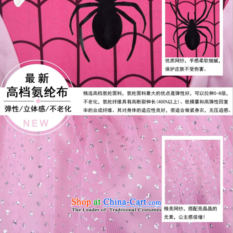 Halloween children's clothing pink Spider Woman show replace makeup ball-dress in red leather package has been pressed to 130-140, shopping on the Internet