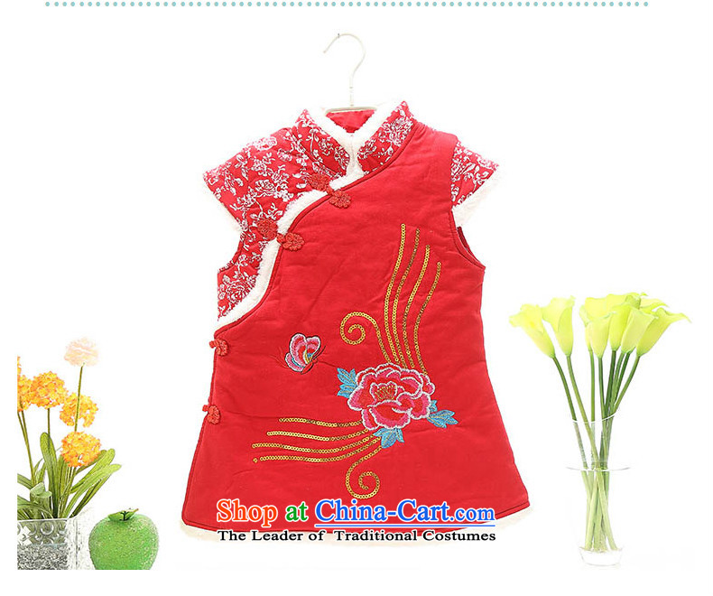 New Women's baby girl Tang dynasty qipao gown on infant and young child birthday winter out the happy new year cotton coat service pack for winter package aged 1-2-3 red 110 pictures, prices, brand platters! The elections are supplied in the national character of distribution, so action, buy now enjoy more preferential! As soon as possible.