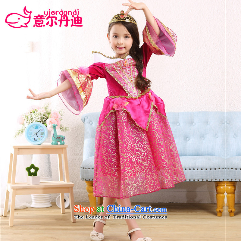 Halloween children's clothing girls of snow and ice princess skirt Cinderella tale dance performance by the service in the red 150 , Birthday dress Lok Kei (LEBIMIQI than m) , , , shopping on the Internet