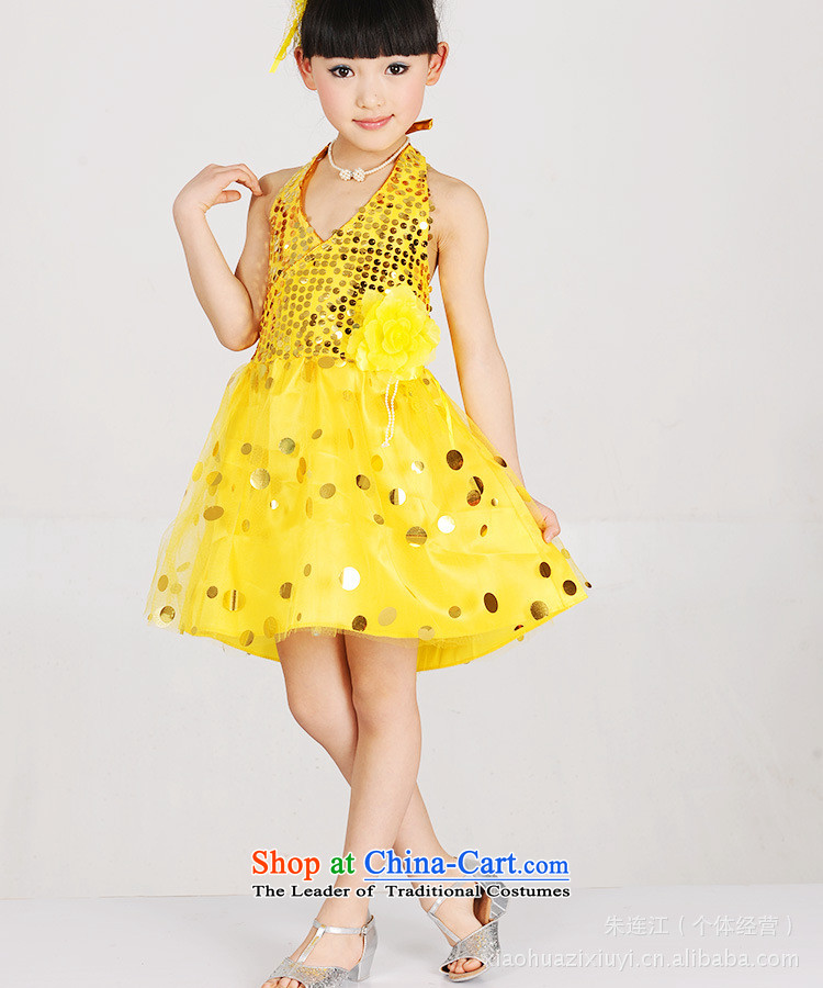 61. Children will the new early childhood girls modern bright chip Latin dance dress bon bon skirt stage Yellow 130cm pictures, service price, brand platters! The elections are supplied in the national character of distribution, so action, buy now enjoy more preferential! As soon as possible.
