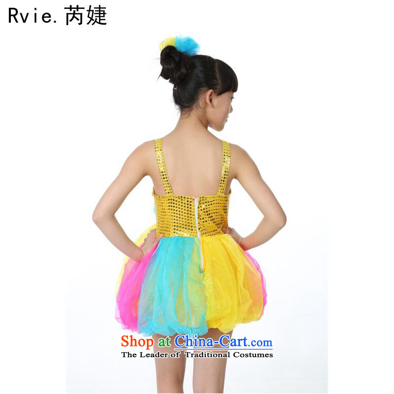 Children 7 lantern cage skirt will girls dancing bon bon skirt less child-rearing modern dance performances by the red 130cm, clothing at dell , , , shopping on the Internet