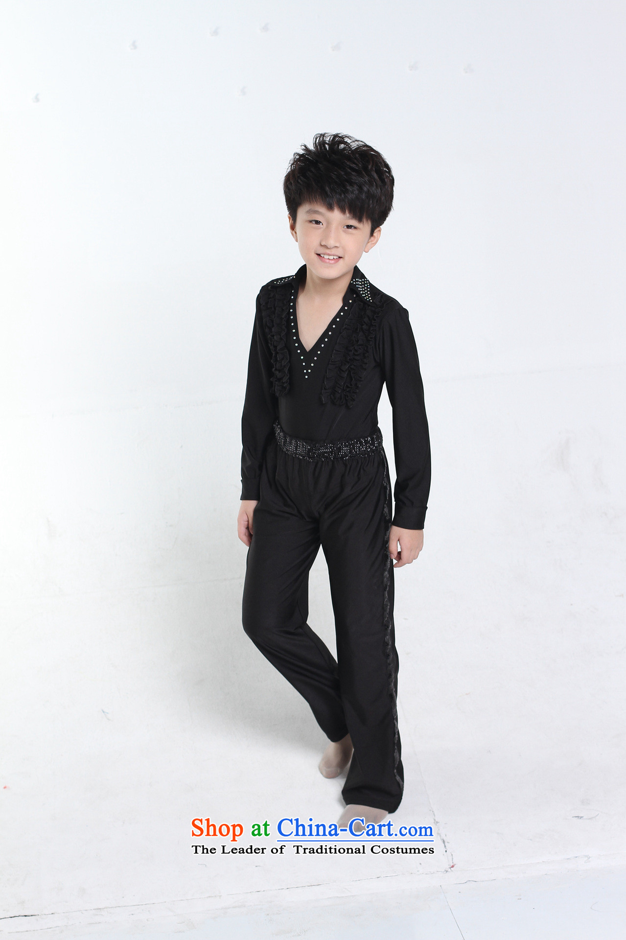 The boy Latin dance practitioners wearing the new children fall with long-sleeved Latin dance performances service kit costumes and black 140cm photo, prices, brand platters! The elections are supplied in the national character of distribution, so action, buy now enjoy more preferential! As soon as possible.