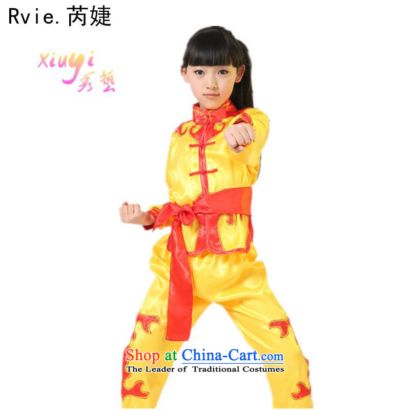 61. Children costumes team exercise clothing kit boys will martial arts performance services service Tang red kung fu 140cm, and Jie (rvie.) , , , shopping on the Internet