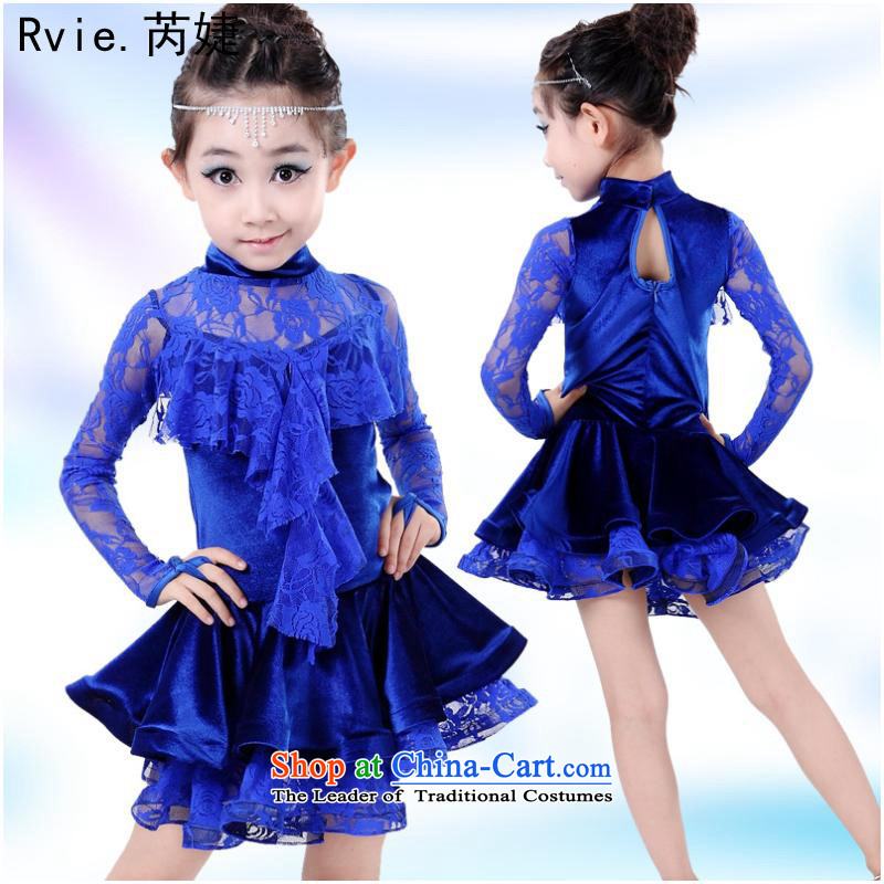 The new 610 children will stage costumes and girls long-sleeved dresses exercise clothing Latin dance red (A) 120cm, services and Jie (rvie.) , , , shopping on the Internet