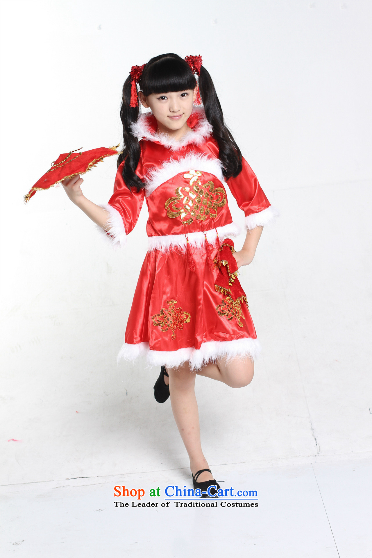 Children Folk Dance Performances on New Year's day child care services services section to celebrate Christmas dress girls show services clothing skirts Yangko) 130cm photo, prices, brand platters! The elections are supplied in the national character of distribution, so action, buy now enjoy more preferential! As soon as possible.
