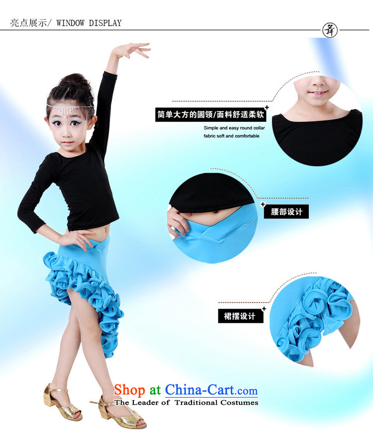 The new Child Latin dance performances to stage performances services girls autumn and winter, crimping petticoats practice suits, 3-piece set light blue 120cm photo, prices, brand platters! The elections are supplied in the national character of distribution, so action, buy now enjoy more preferential! As soon as possible.
