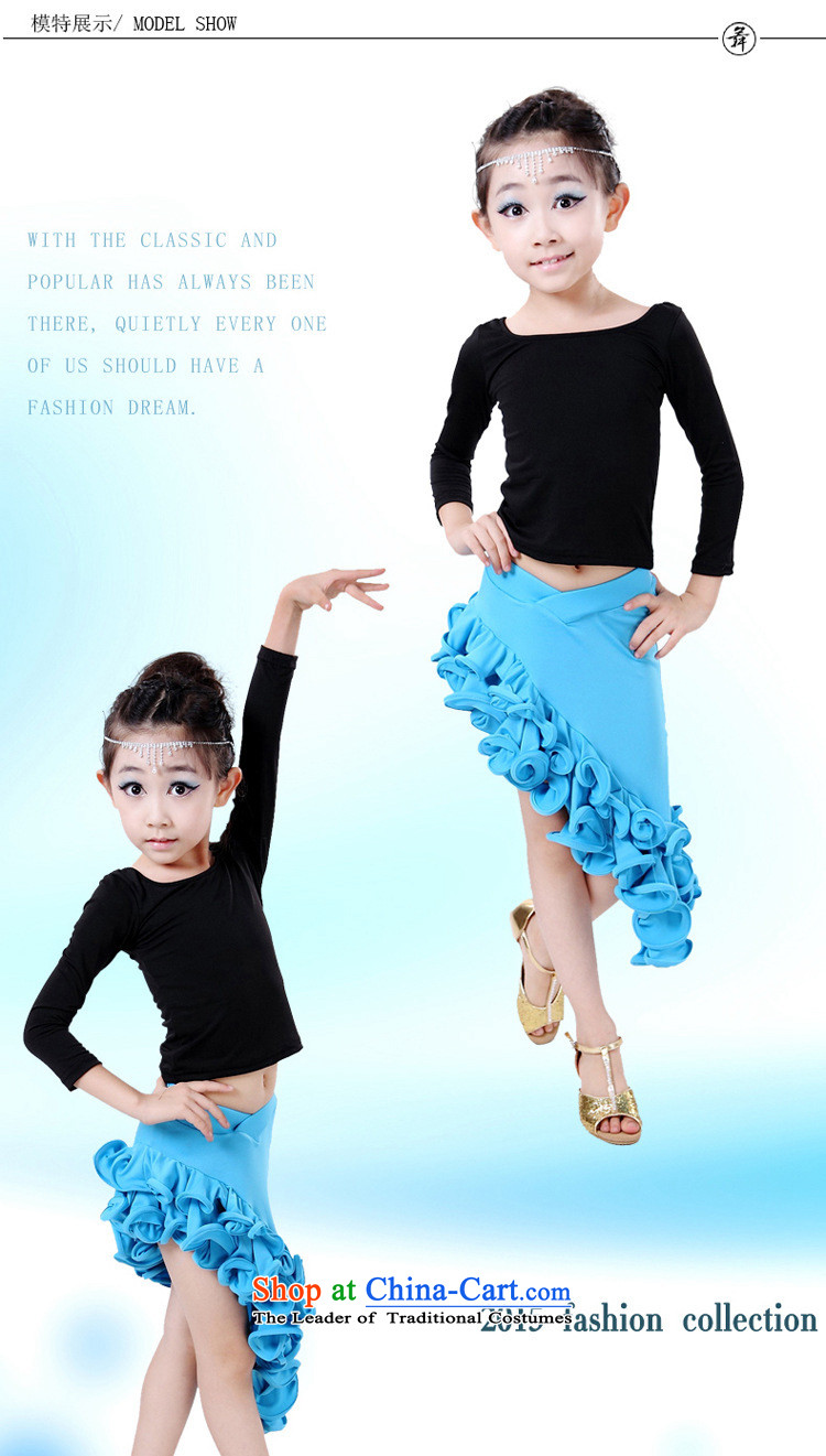 The new Child Latin dance performances to stage performances services girls autumn and winter, crimping petticoats practice suits, 3-piece set light blue 120cm photo, prices, brand platters! The elections are supplied in the national character of distribution, so action, buy now enjoy more preferential! As soon as possible.