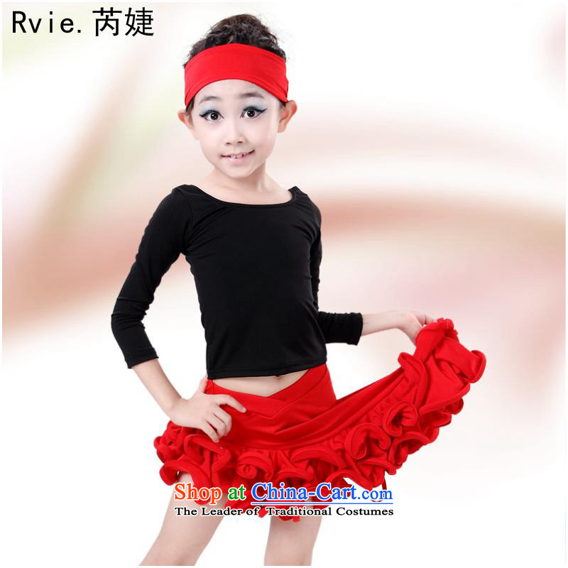 The new Child Latin dance performances to stage performances services girls autumn and winter, crimping petticoats practitioners serving a three-piece 120cm, light blue and involved (rvie.) , , , shopping on the Internet