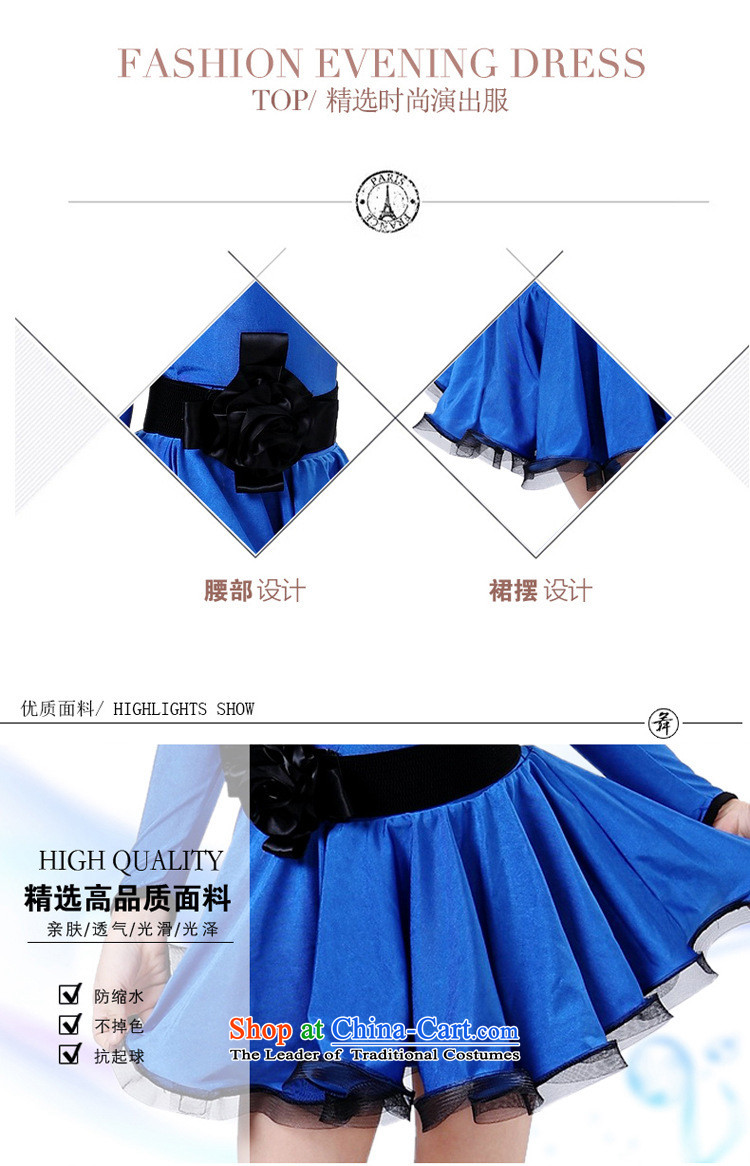The new Child Latin services clothing girls will stage performances service long-sleeved dresses exercise clothing is 140cm deep Blue Photo, prices, brand platters! The elections are supplied in the national character of distribution, so action, buy now enjoy more preferential! As soon as possible.