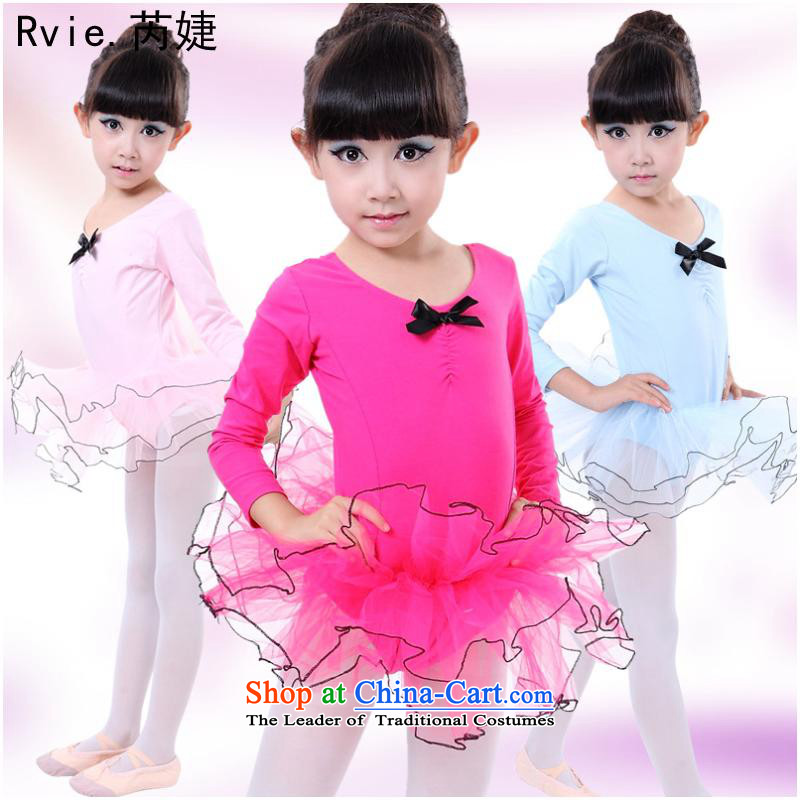 The autumn 2015 new children ballet skirt children dance exercise clothing girls long-sleeved swan dancers dress in red 120cm, and Jie (rvie.) , , , shopping on the Internet