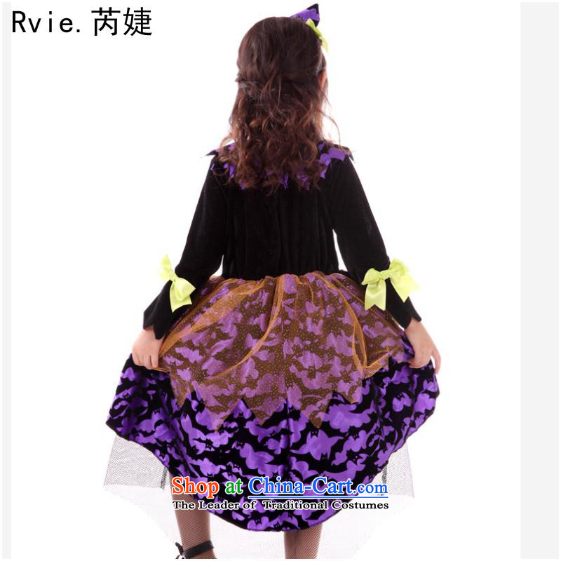 Halloween costumes and witch children skirt witch service kit for boys and girls geek cosplay small witch purple witch witch L140-155, purple and Jie (rvie.) , , , shopping on the Internet