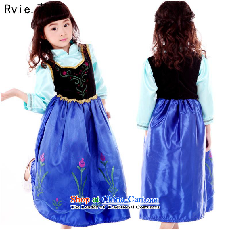 Ice and Snow Qi Yuan Aicha Princess skirt Halloween dress clothes summer queen elsa Aisha girls suits skirt the red-haired Princess Diana 130cm, skirt and involved (rvie.) , , , shopping on the Internet