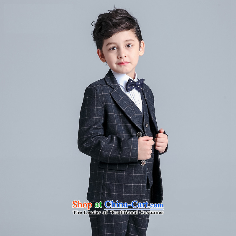 The boy will dress Kit Flower Girls dress suit male children, a leisure suit and black checkered four sets of 160 mm (joli).... Ngai shopping on the Internet