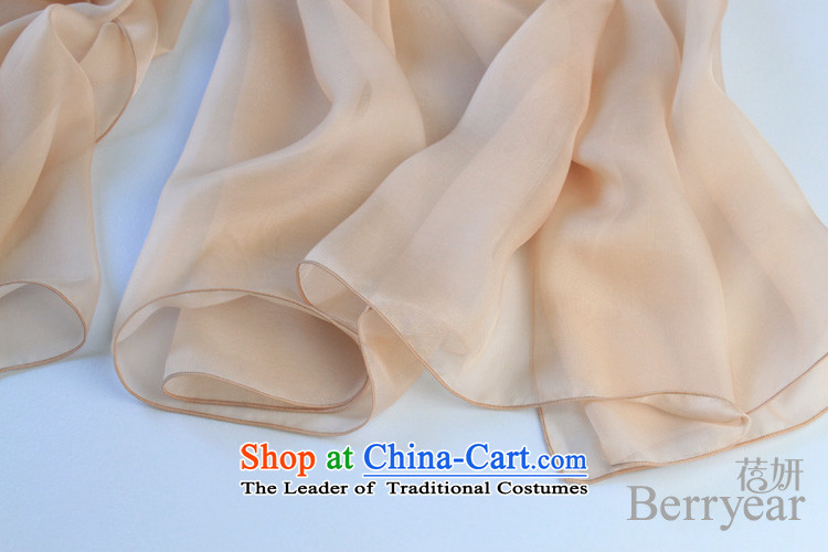 berryear sexy nude silk scarf high pure color silk scarves