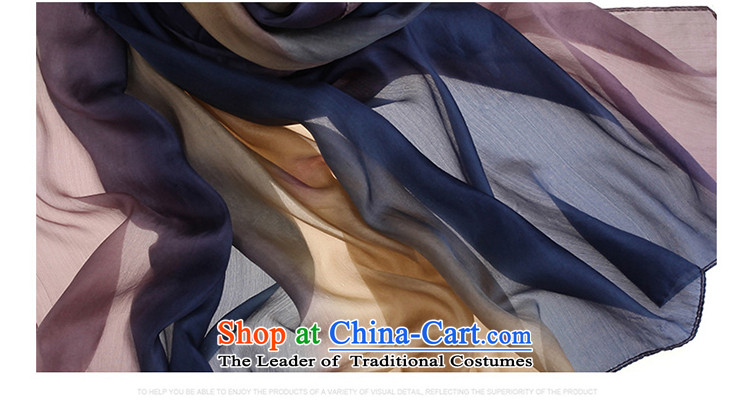 silk scarves scarf female long spring and autumn gradient big