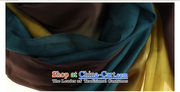 silk scarves scarf female long spring and autumn gradient big