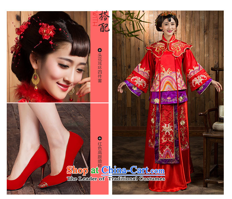Non-you do not marry autumn and winter New Sau Wo Service Red Chinese wedding long-sleeved long wedding dress bridal dresses red L picture, prices, brand platters! The elections are supplied in the national character of distribution, so action, buy now enjoy more preferential! As soon as possible.
