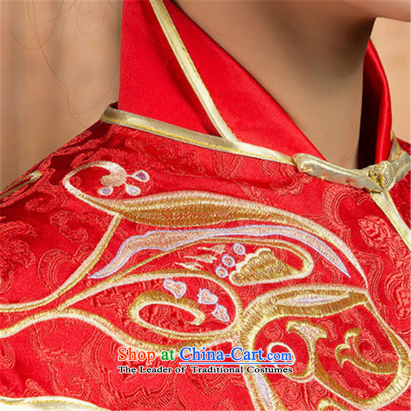 Non-you do not marry autumn and winter New Sau Wo Service Red Chinese wedding long-sleeved long wedding dress bridal dresses red , L, non-you do not marry shopping on the Internet has been pressed.