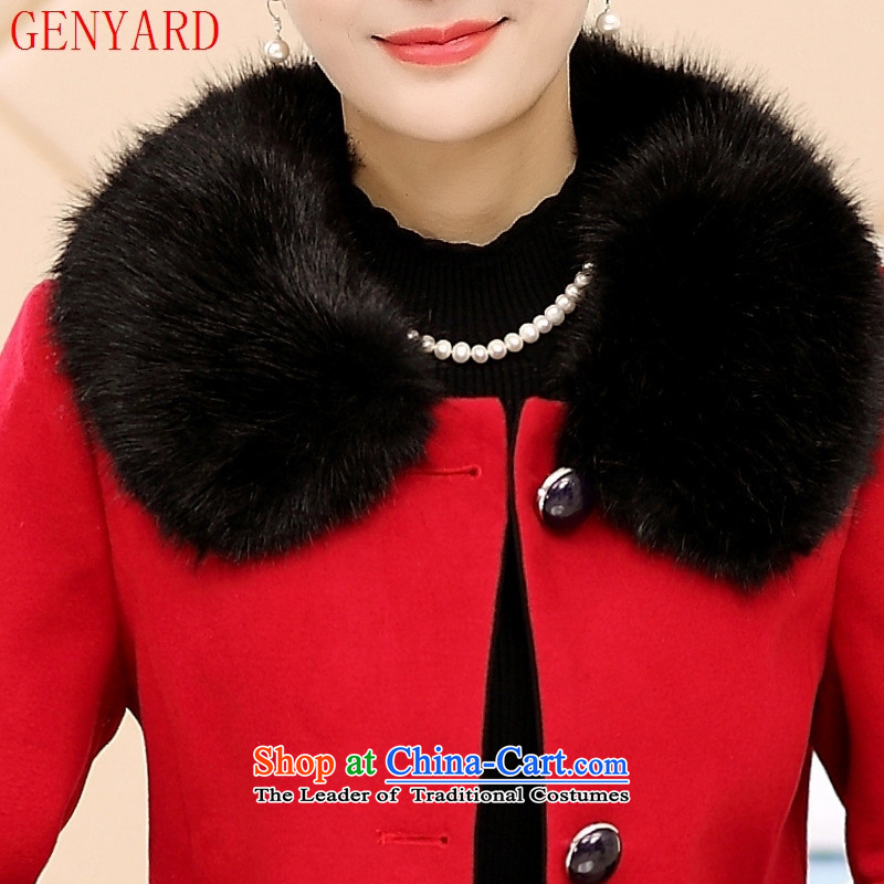 The fall in the new GENYARD2015 older stitching Gross Gross Neck Jacket mother? Boxed stylish gross XXL,GENYARD,,, Peacock Blue jacket? Online Shopping