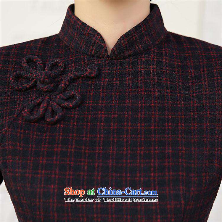 Mano-hwan's 2015 autumn and winter trendy new classic plaid wool? 