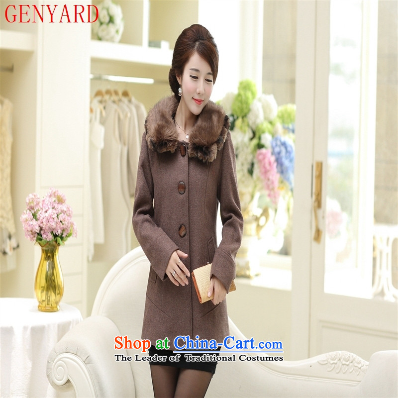 The fall of new, GENYARD2015 elderly mother with Gross Gross for leisure? jacket coat khaki XL,GENYARD,,, shopping on the Internet