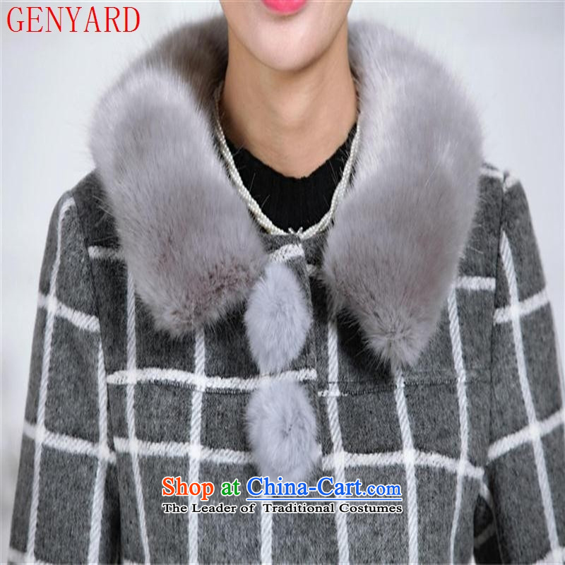 The fall in the new GENYARD2015 older leisure Gross Gross Neck Jacket mother? Boxed Stylish coat red XL,GENYARD,,, gross? Online Shopping