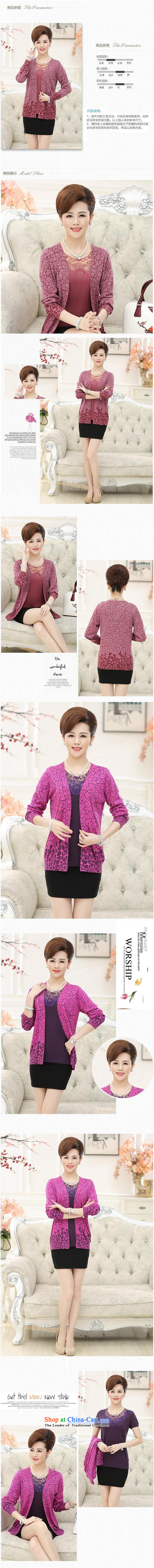 Ms. older GENYARD2015 knitwear round-neck collar long-sleeved Two Piece Diamond mother jackets in red XL Photo, prices, brand platters! The elections are supplied in the national character of distribution, so action, buy now enjoy more preferential! As soon as possible.