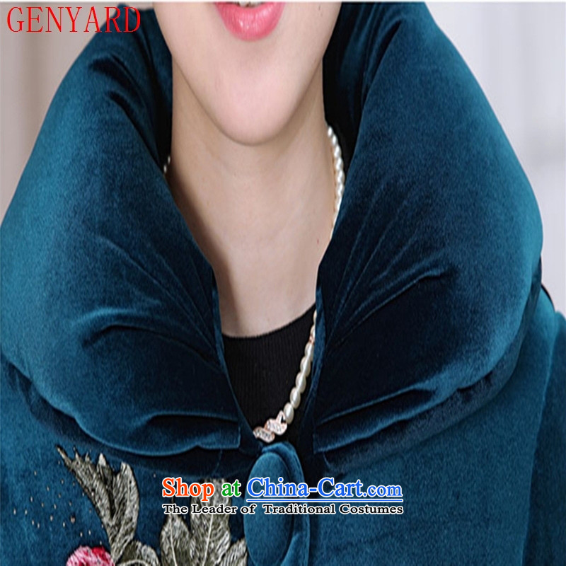 The fall in the new GENYARD2015 older Kim scouring pads ironing peony flowers cotton drill with thick cotton mother red XL,GENYARD,,, shopping on the Internet