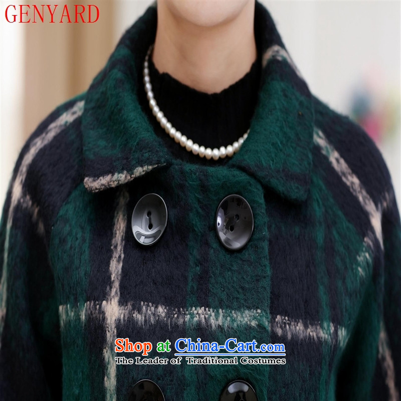 The fall in the new GENYARD2015 elderly mother long, double-checked rotator cuff-jacket red XXL,GENYARD,,, gross? Online Shopping