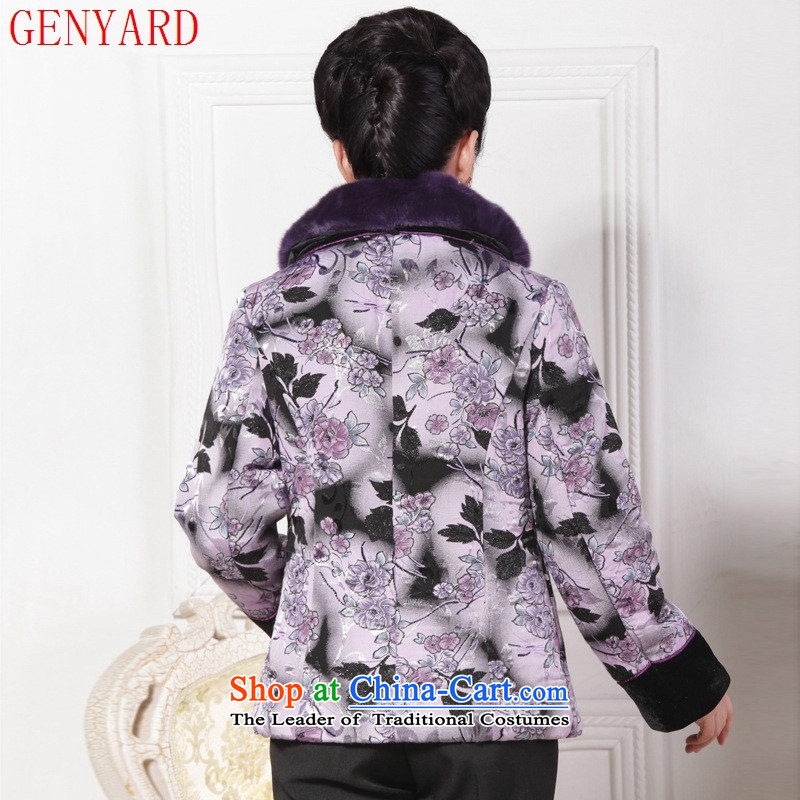 In the number of older women's GENYARD winter clothing cotton coat mother jackets middle-aged female installed China wind 40-50-year-old older persons wearing red 4XL,GENYARD,,, shopping on the Internet